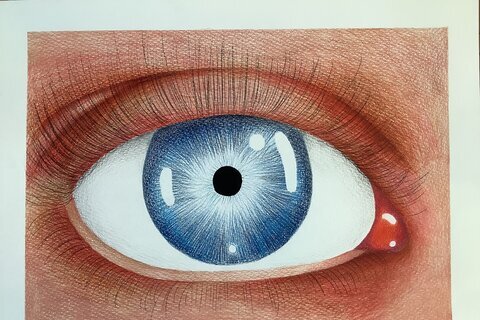 2025-05-13_Ausstellung KOP Auge - Fotorealsistische Zeichnung